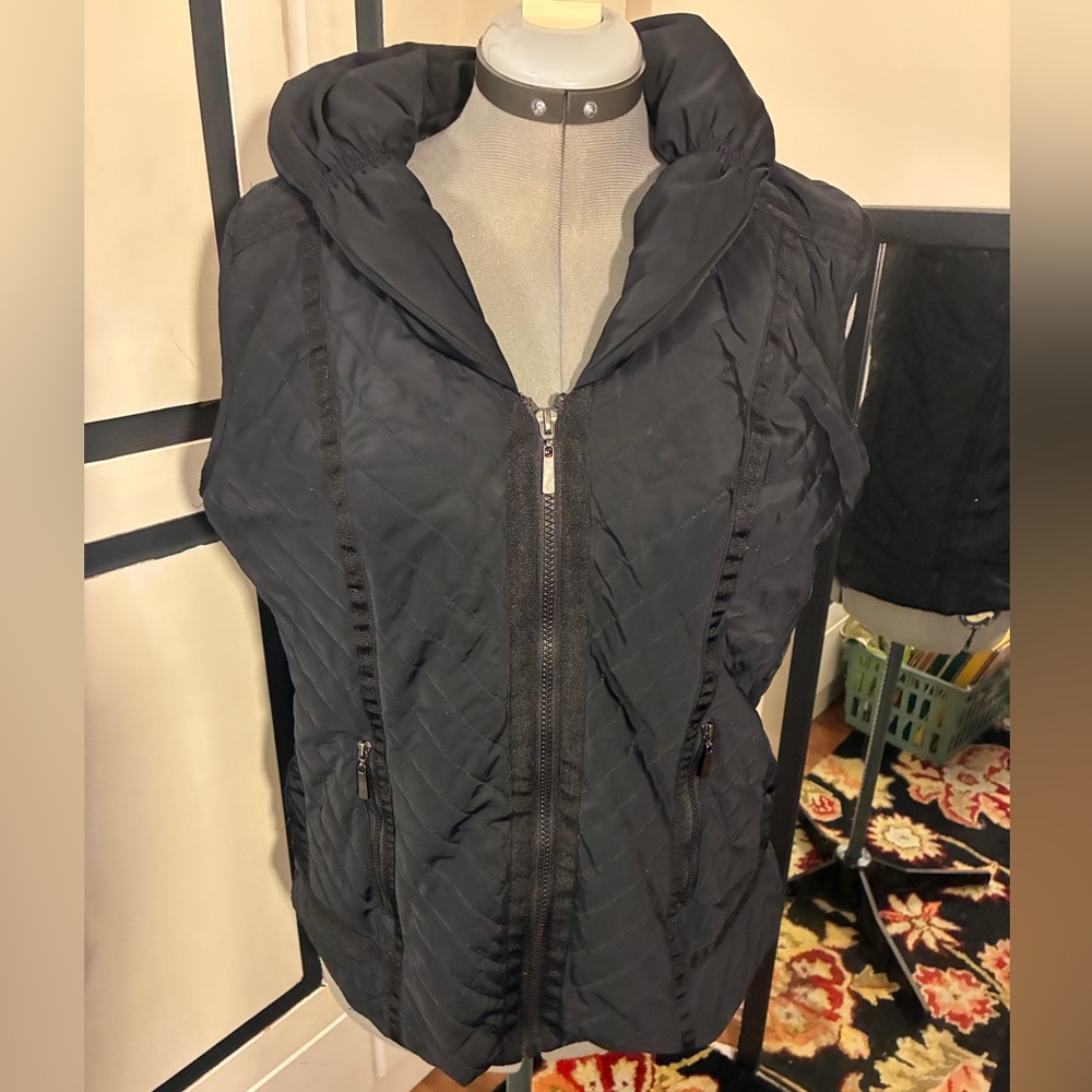 Black Puffer Vest by Laura Ashley (Size L)